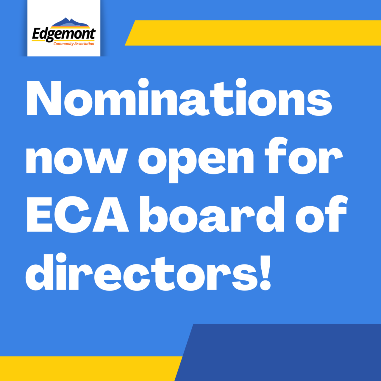 Now Open: Board Of Director Nominations | Edgemont Community Association